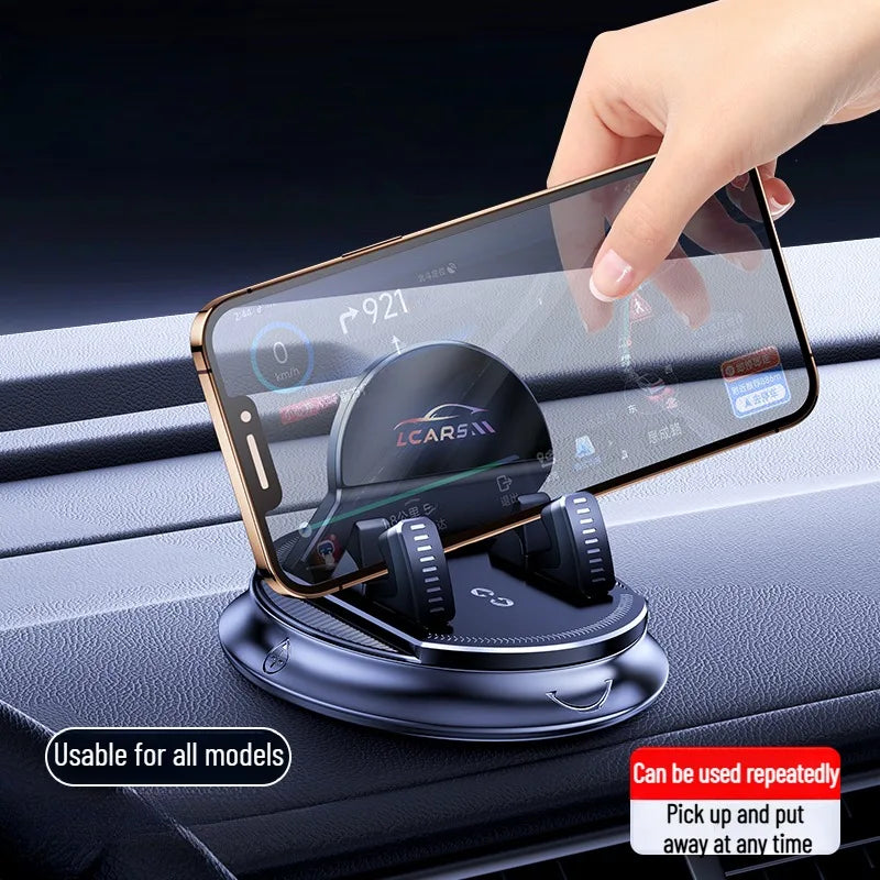 360 Degree Rotating Car Mobile Holder Sticky Suction Cup Phone Stand for Dashboard Multi Purpose Use in Auto and House Accessory