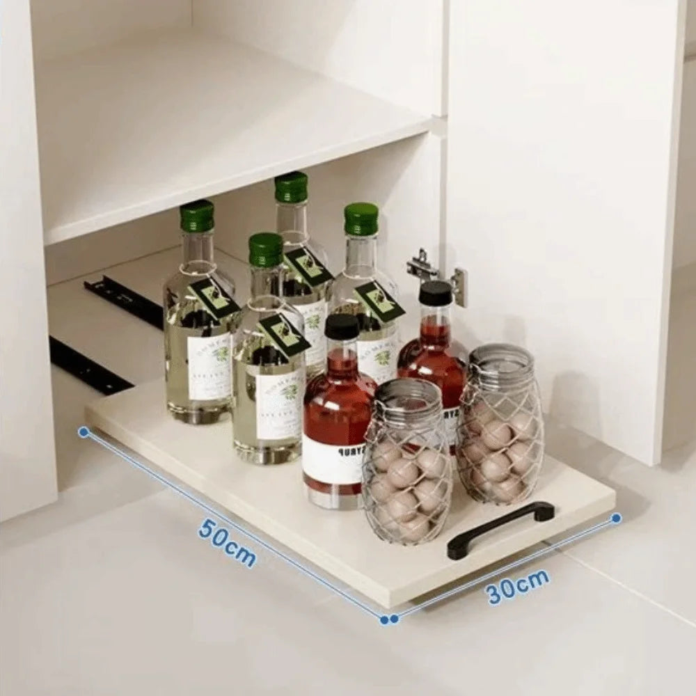 Multifunction Under Sink Pull-Out Shelf No Drill Space Saving Kitchen Storage Shelf Slide Out Cabinet Organizer Kitchen