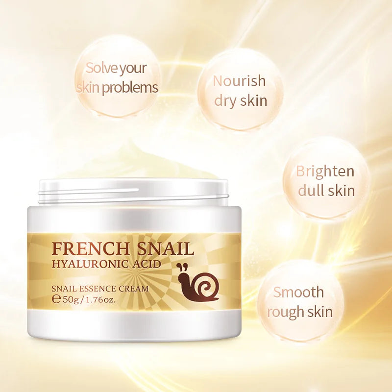 LAIKOU Snail Face Cream Hyaluronic Acid Moisturizer Firming Facial Cream Collagen Nourishing Serum Skin Care  50ML