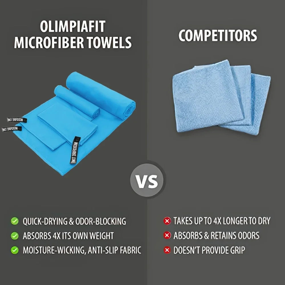 Microfiber Towel Quick Dry Towel Travel Towel Sports Towel Beach Towel Sandproof Soft Light Towel For Swim, Yoga, Gym