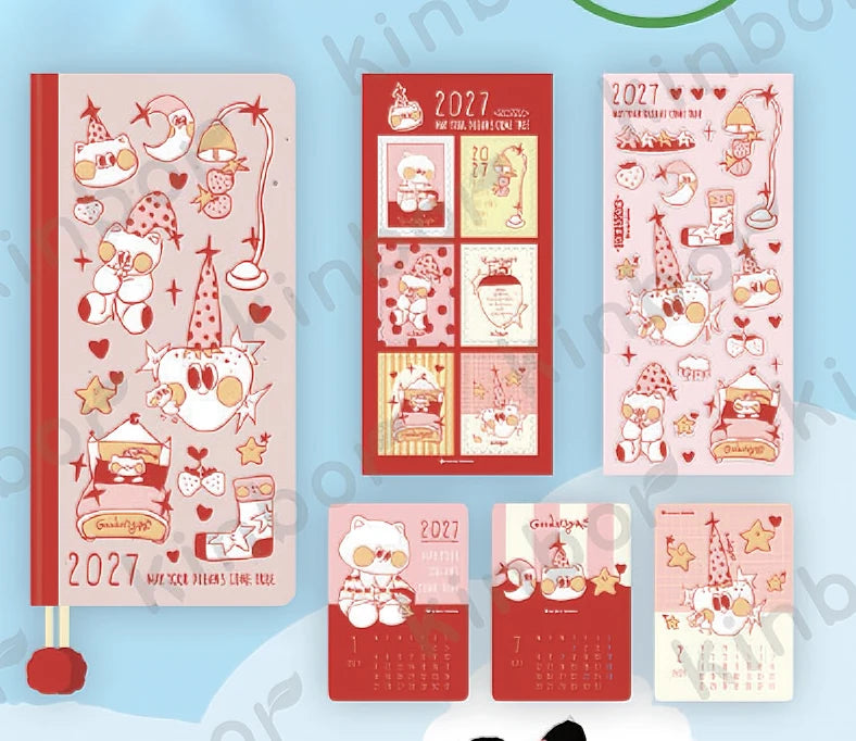 Newest Kinbor 2027 Notebook Agenda Weekly Planner 52g BaChuan Paper Pocket Journal Plan Book Travel Recording School Supplies