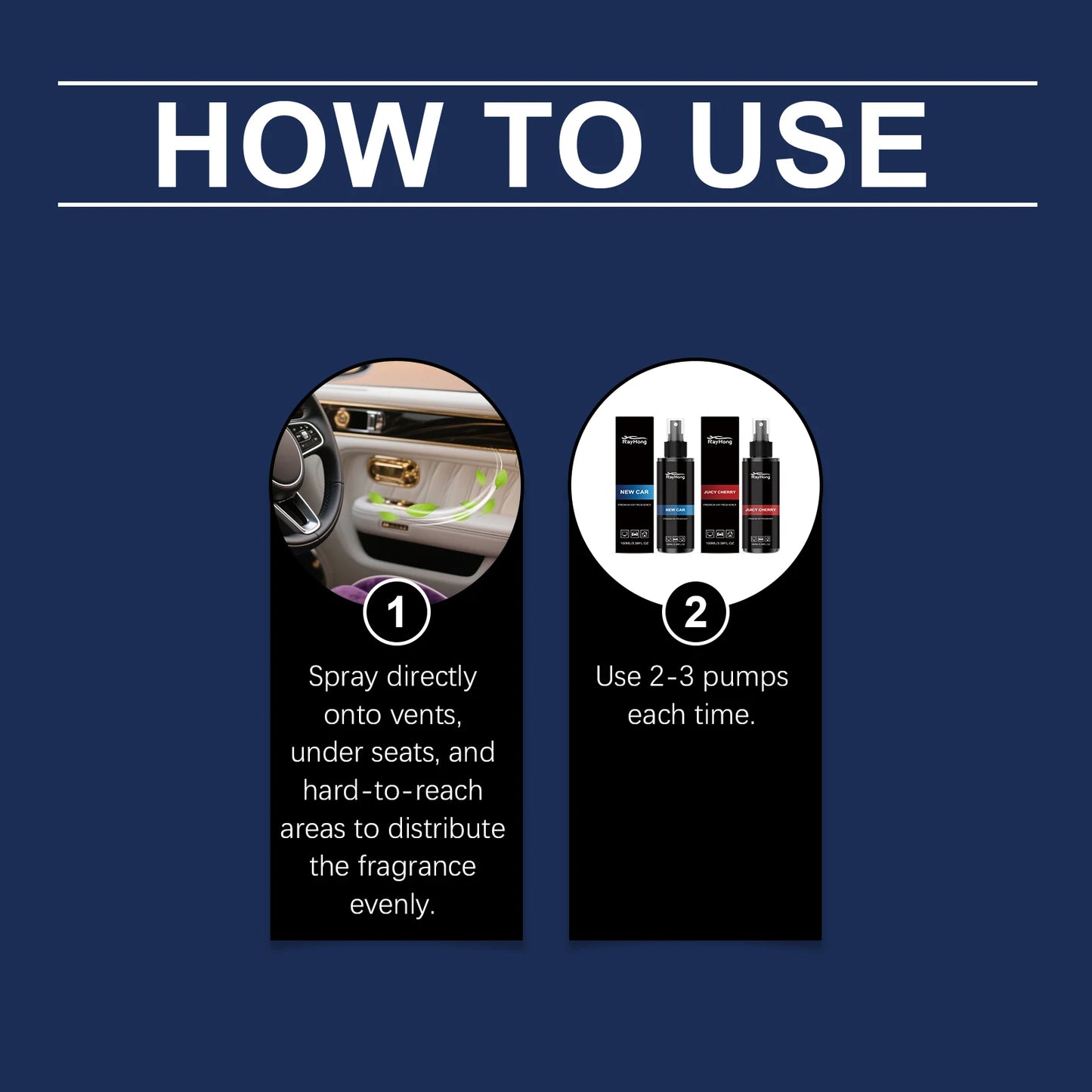 Car Air Freshener Odor Eliminator Auto Interior Spray Long Lasting Cherry Scent Automotive Fragrance Deodorizer Fresh Refresher