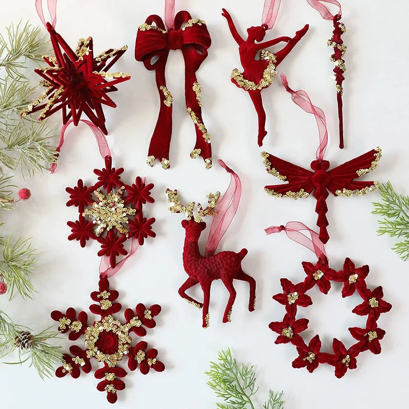 Xmas Tree Accessories Christmas Decorations 2026 Christmas Party Ornament Hanging Pendants Room Decor Wall Decor Navidad