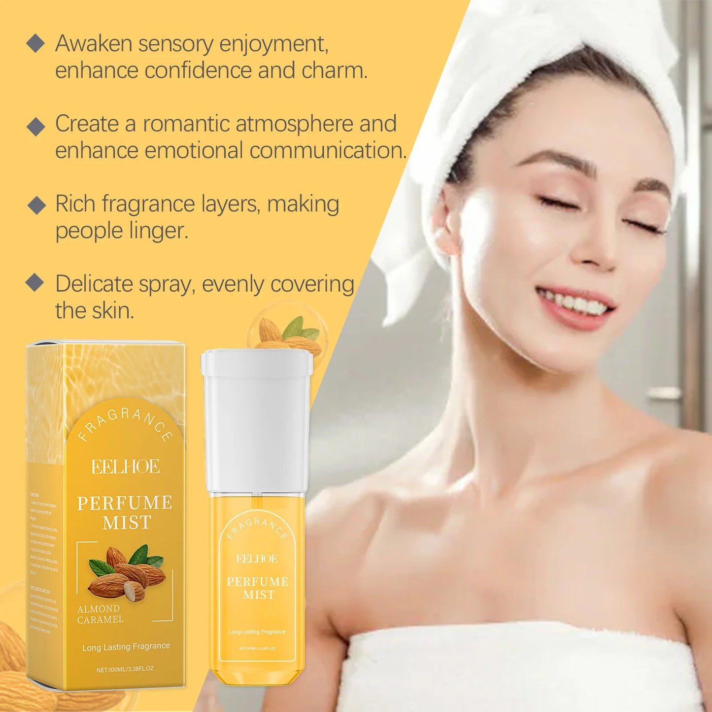 Body Perfume Spray Hair Scent Light Fresh Skin Long Lasting Floral Fragrance Add Personal Charms Size Body Spray for Women