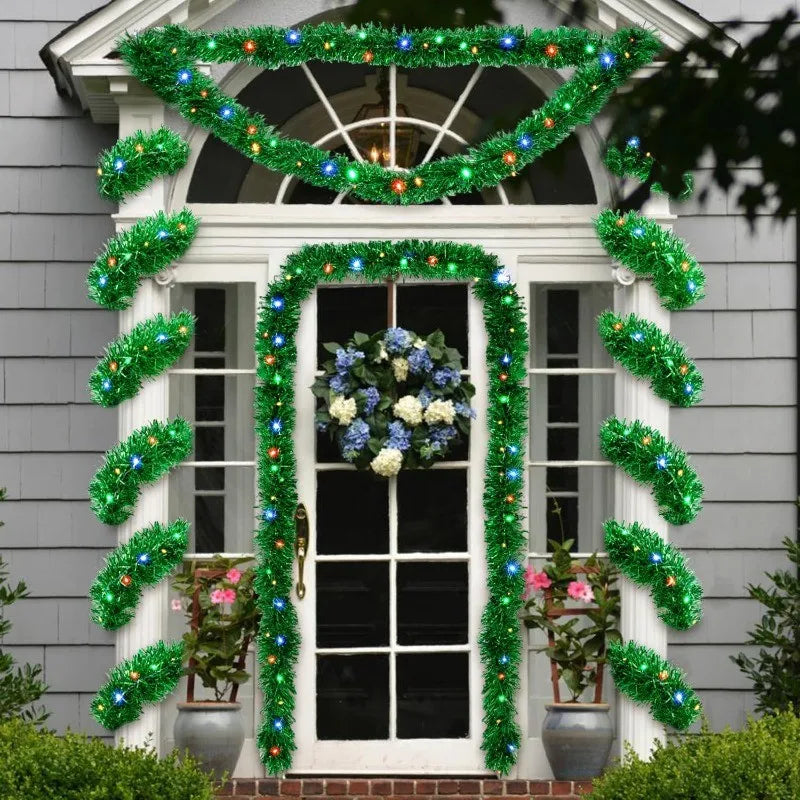 2/4/10M Christmas Decoration Garland Artificial Greenery Decor for Xmas Tree Outdoor Home Party Front Door New Year 2026 Decor
