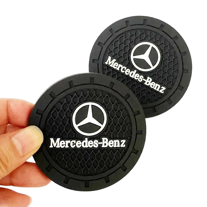 Car Cup Holder Coaster Non‑Slip Silicone Cup Pad Waterproof For Mercedes‑Benz AMG C E A S Class GLA GLC GLB W204 W205 W212 W213
