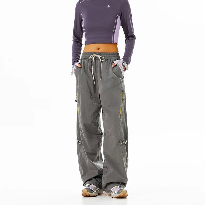 Urban Functional Workwear Fleece Pants For Men Women In Winter Loose Outdoor Hiking Mountaineering Casual Straight Trousers