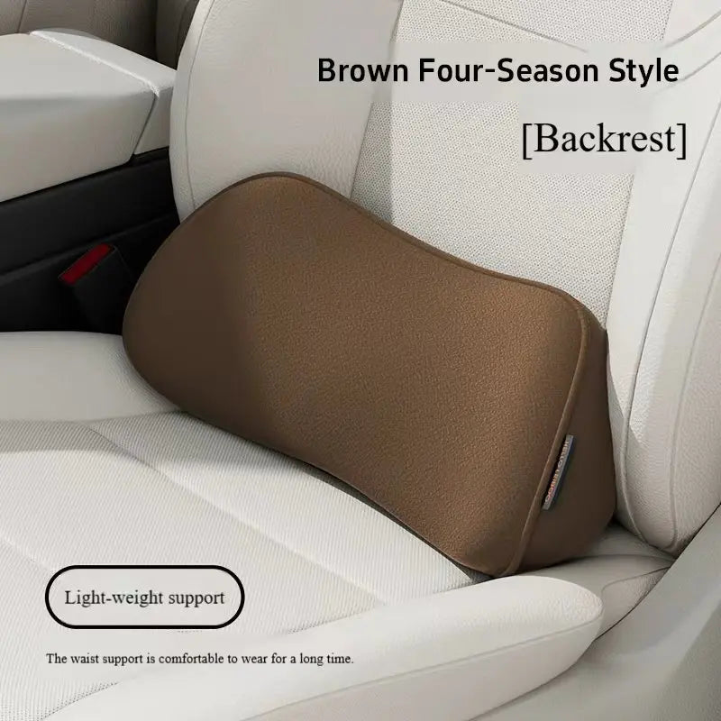 Car Seat Pillow Memory Foam Lumbar Support Breathable Back Protector Suitable for Office Chairs and Car Interior Accessories