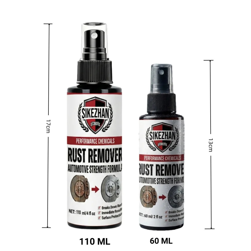 Powerful Car Rust Remover Spray Iron Dust Cleaning for Wheels & Metal Parts Auto Detail Rust Converter Kit with Sponge & Towel 6