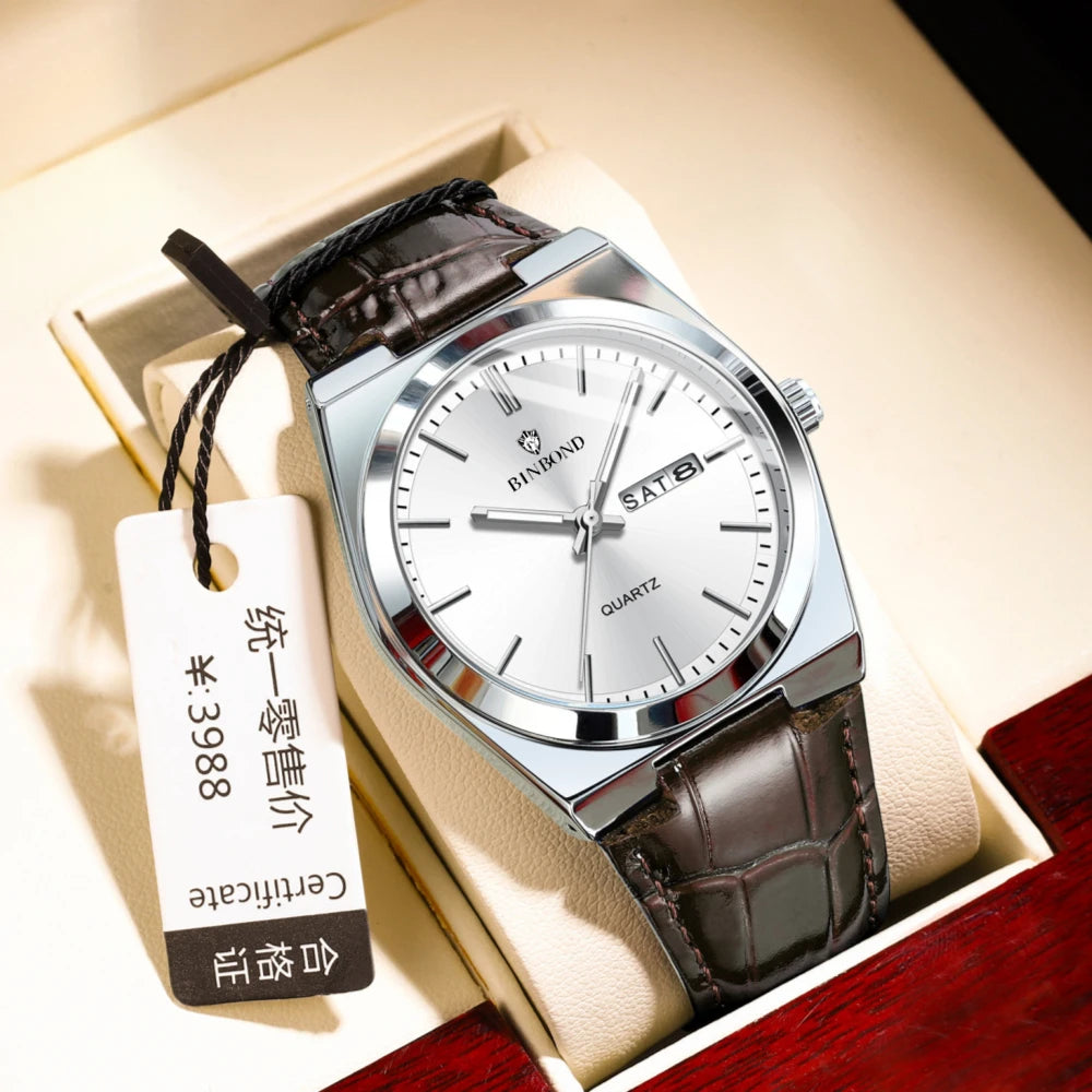 2026 Casual Business Fashion Quartz Wristwatches Gold Clock Men Luxury Watch Automatic Watches Mens Movement Gifts Reloj Hombre