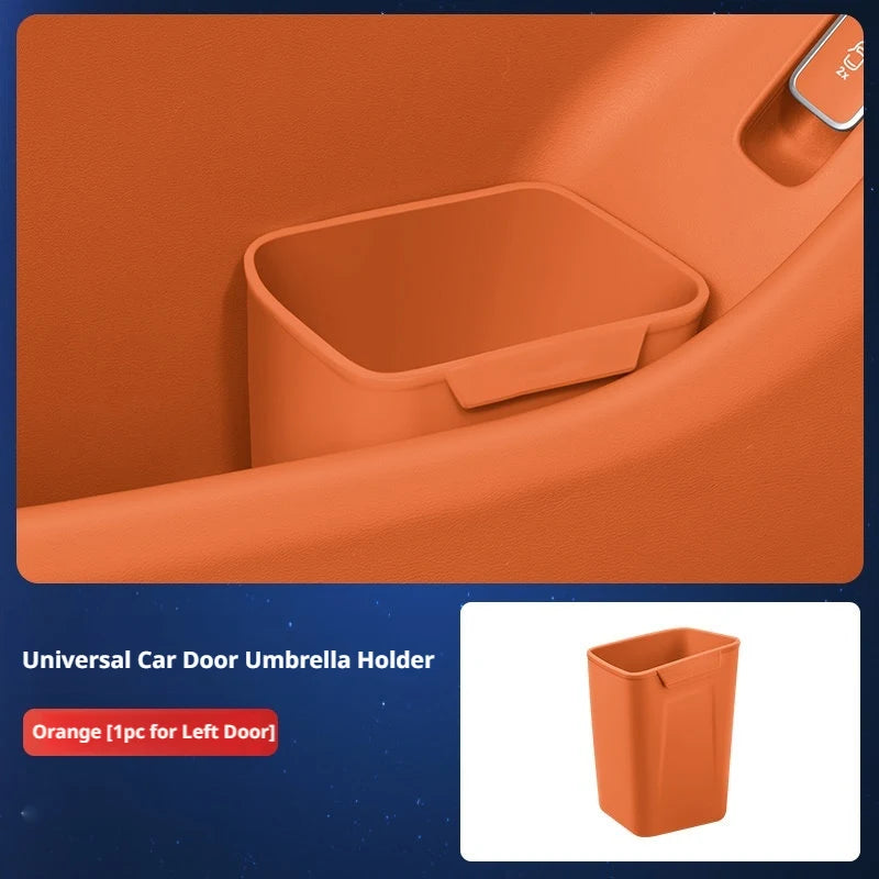 SEAMETAL 1/2PCS Car Door Silicone Trash Can Multifunctional Garbage Bin Umbrella Bucket Storage Box Car Interior Accessories