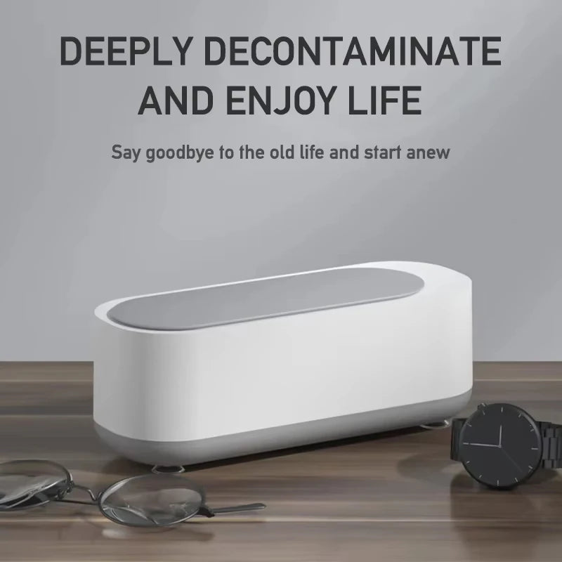 Lenovo Ultrasonic Cleaning Machine Vibration Wash Cleaner Jewelry Glasses Cleaner Watch Cleaning Makeup Brush Cleaning Tool New