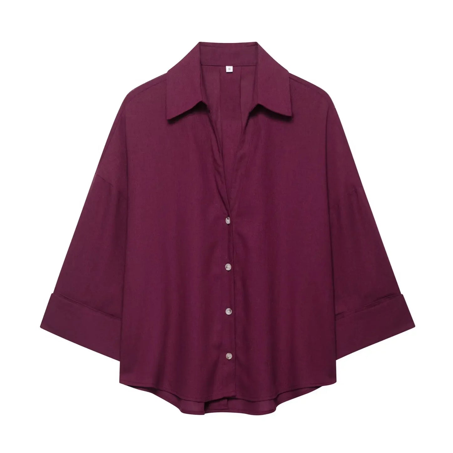 Spring Autumn Simple Linen Blend Long Sleeve Casual Shirt Summer Lapel Single Breasted Loose Chic Shirts Fashion Blouses Women