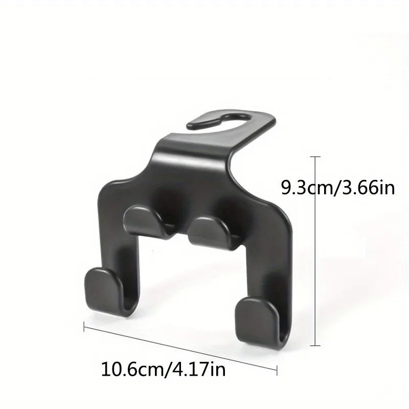 Multifunctional Car Seat Back Hook Double Head Phone Hanger Headrest Hanging Bag Storage Hanger Car Interior Accessories