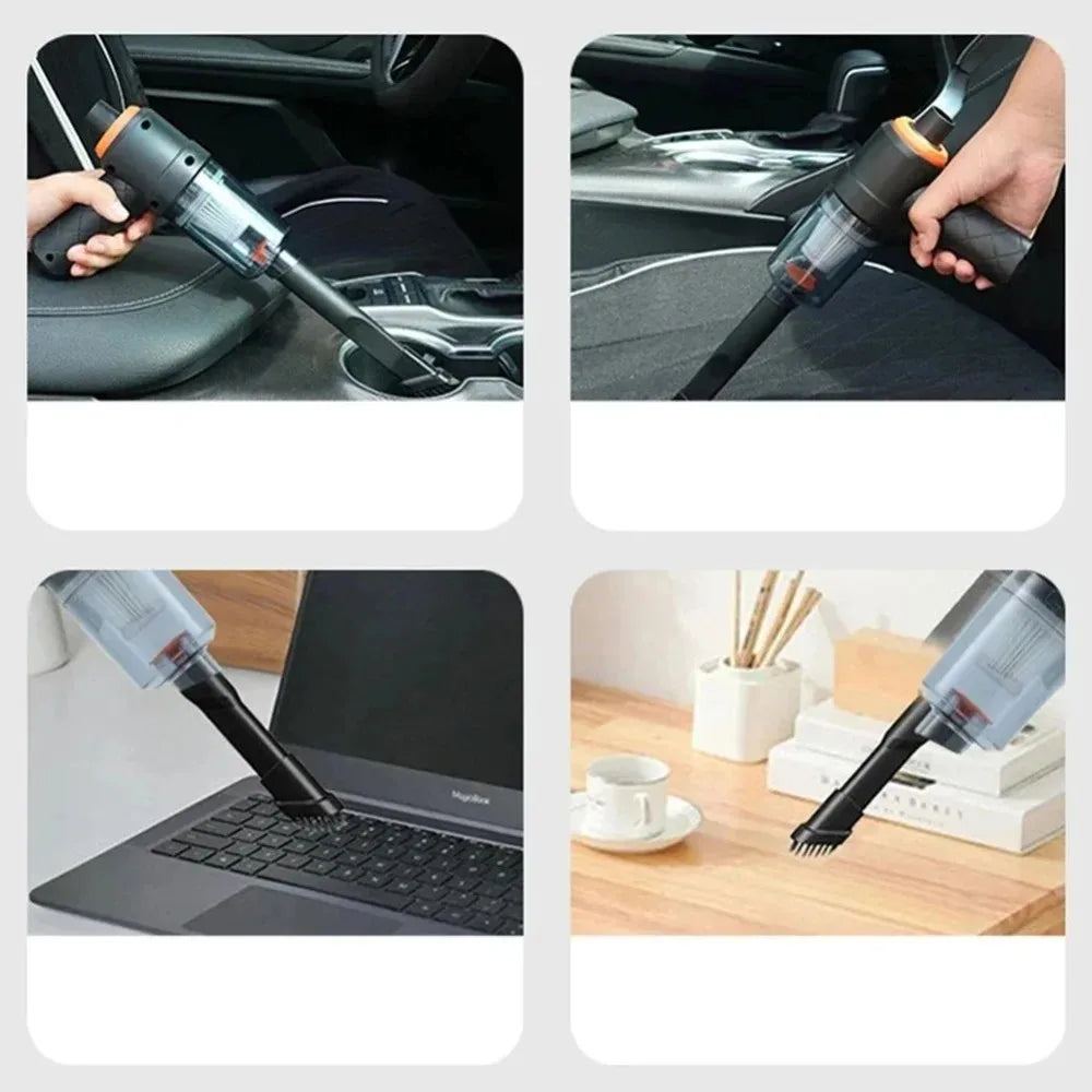 12V Portable Handheld Car Vacuum Cleaner Cordless Powerful Suction Strong High Power Cleaning Tool for Auto Interior