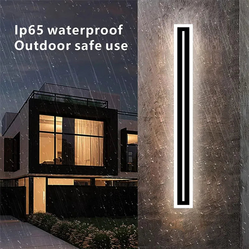 LED Long Wall Lamp Outdoor Waterproof IP65 Lighting Fixtures Aluminum Wall Mounted Garden Light for Porch Villa 110V 220V Sconce