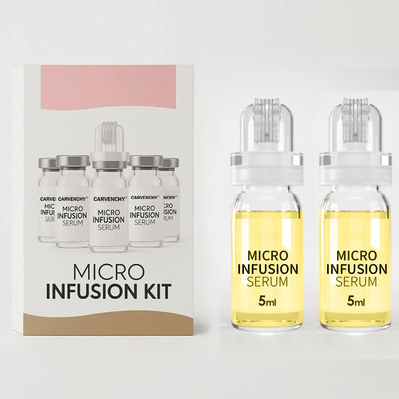 Micro Infusion Serum 5ml × 2 Bottles Hyaluronic Acid Niacinamide Glycerin Vitamin E Essence Set for Daily Skin Care