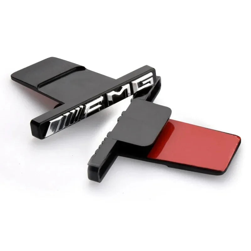 3D ABS Logo AMG Emblem Car Front Grille Badge Caps For Mercedes Benz GLC A B C E Class W204 W205 W212 W213 GT AMG Accessories