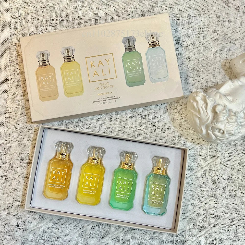 KAYALI 4x10ml Mini Perfume Set Vanilla Oud Floral Fruity Oriental Long Lasting Unisex Eau De Parfum Luxury Gift Collection