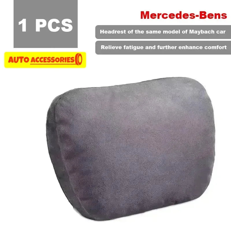 2PCS Car Headrest Neck Support Seat / Maybach Design S Class Soft Universal Adjustable Car Pillow Neck Rest Cushion High Quality