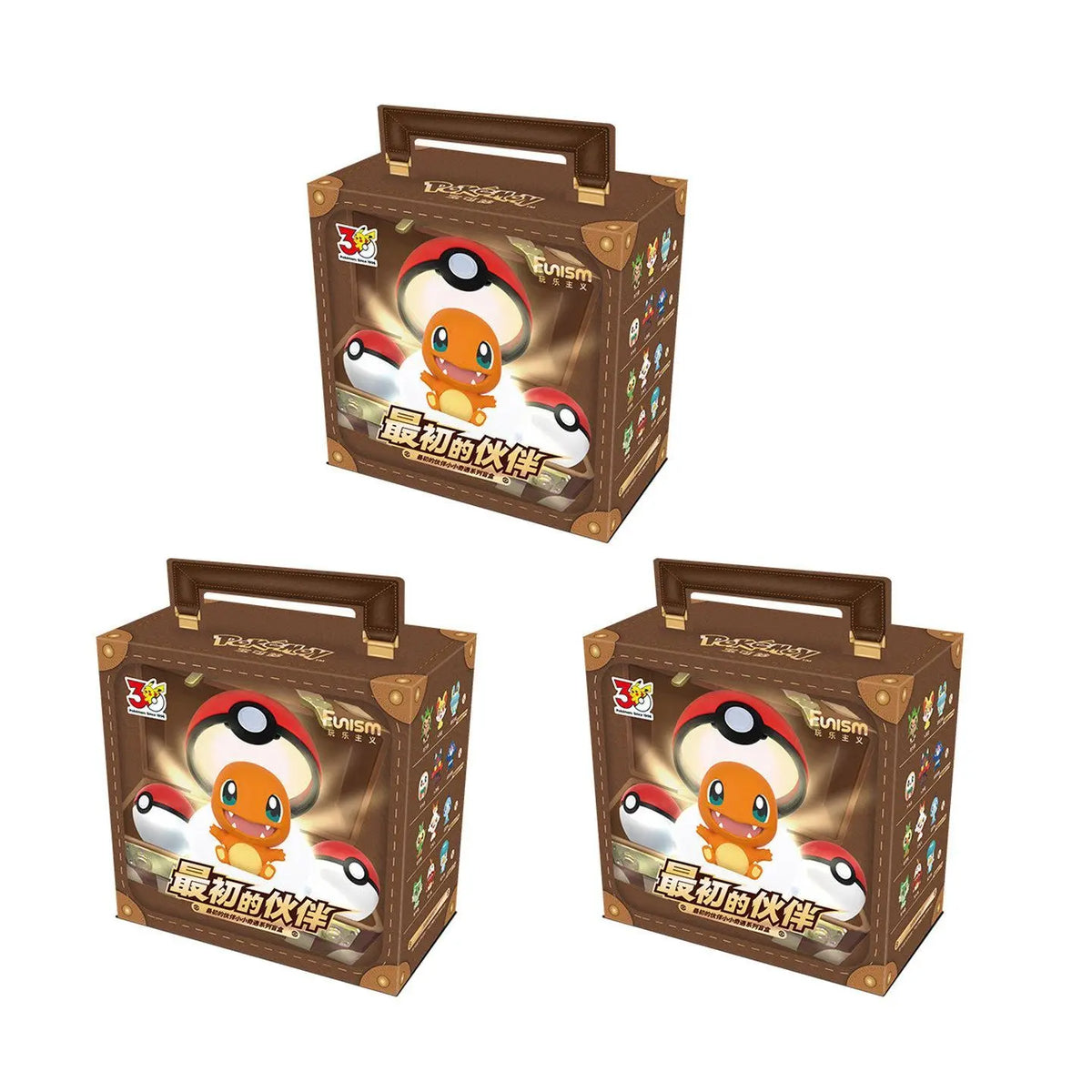 Funism Pokemon 30th Anniversary Original Partners Series Blind Box Charmander Starter Pokemon Ball Charmander Squirtle Figure