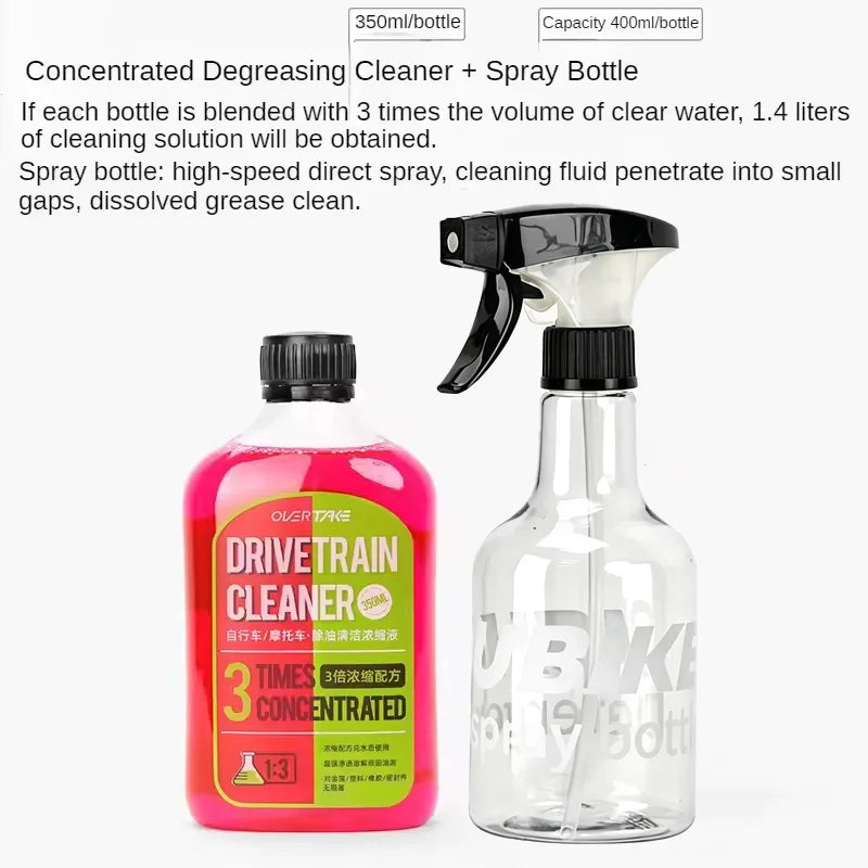 100/350ml Bike Drivetrain Cleaner Bicycle Chain Cleaning Maintenance Liquid Degreaser Spray Bike Chain Cleaner Bicycle Degreaser