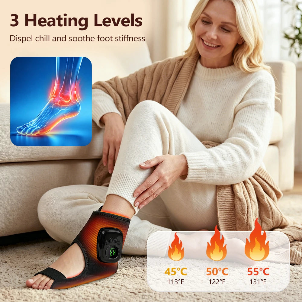 Wireless Air Pressure Ankle/Wrist Massager,Electric Heating Ankle Massage,Airbag Compression,Ankle Joint Sole Muscle Relax Care