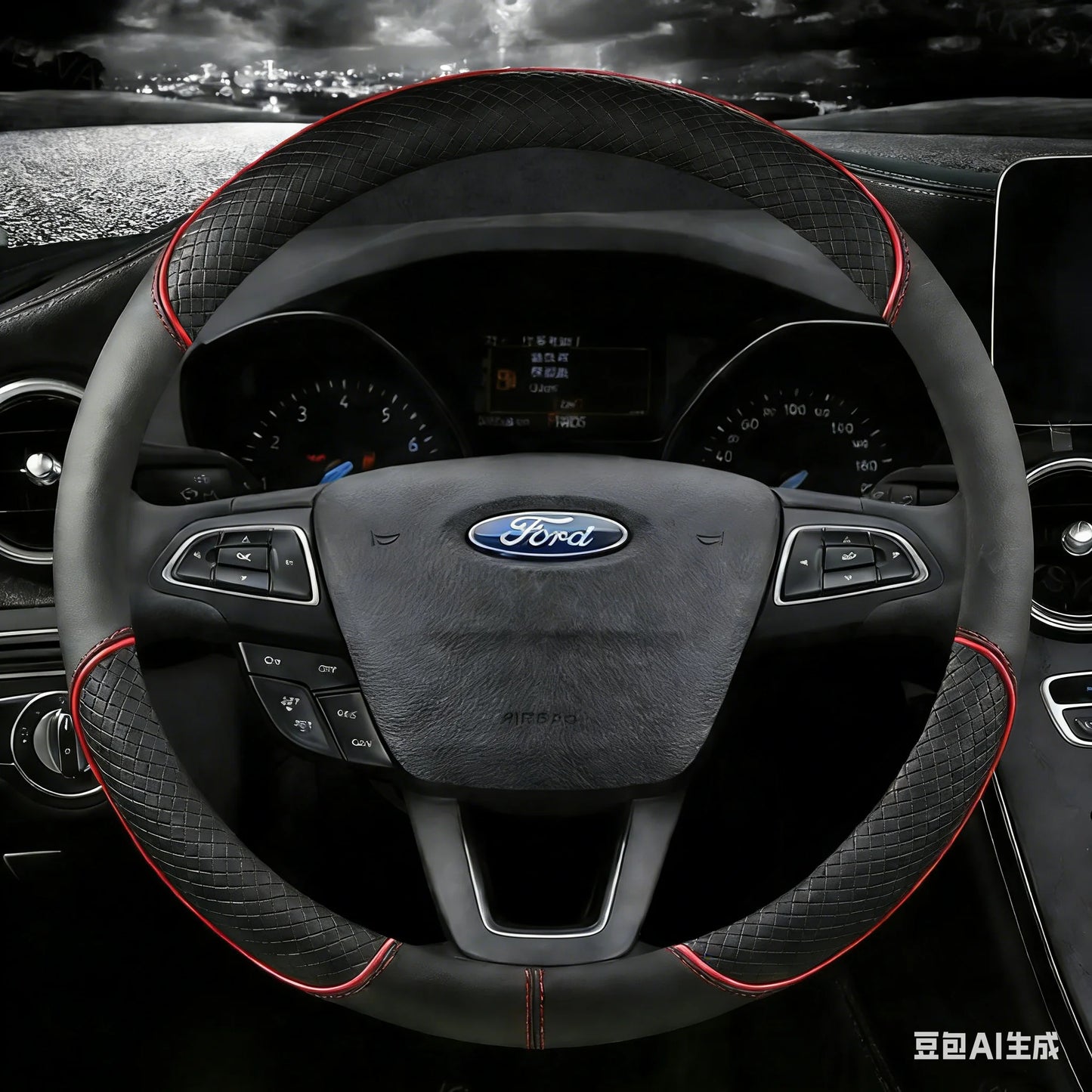 Car Steering Wheel Cover For Ford Fiesta 2000-2020 MK7 4 5 6 Leather Anti-slip Auto Accessories