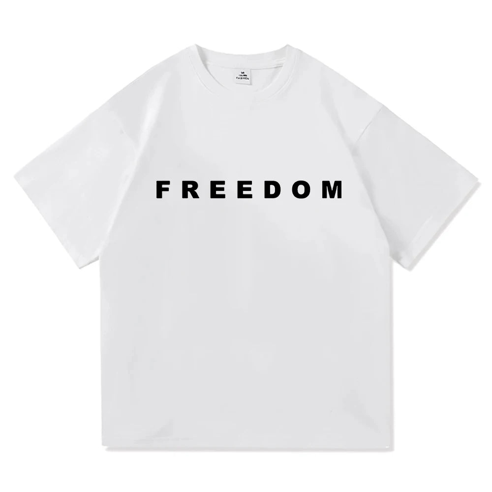 Freedom Charlie Kirk T-shirt Cotton Loose Casual Female/Male Tshirts Unisex Streetwear America American Fashion Women T Shirts