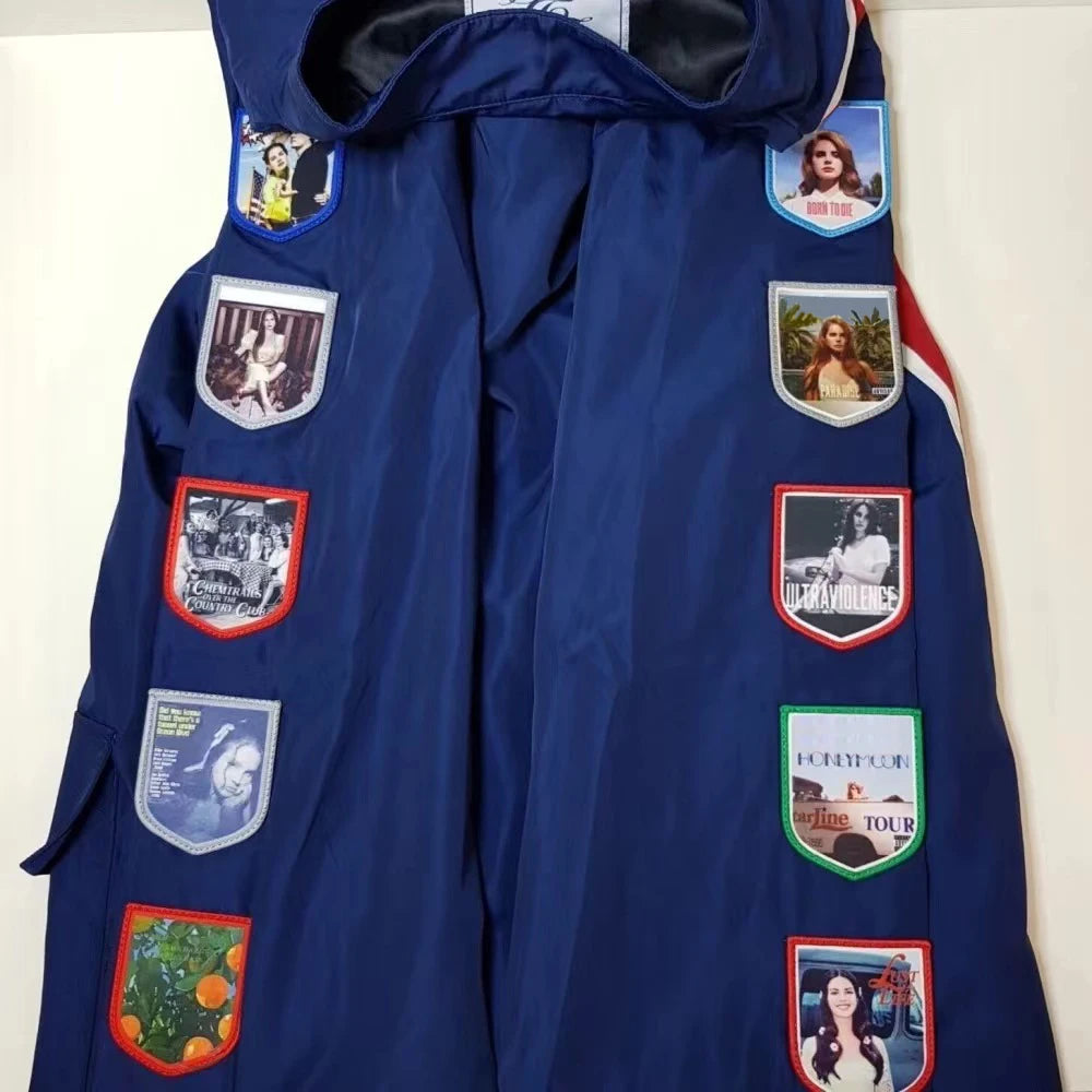 Lana Merch Commemorative LDR Racer Jackets 2026 Navy For Women And Men Racing Jacket With Patches Del Top Coat Reys Lady Clothes