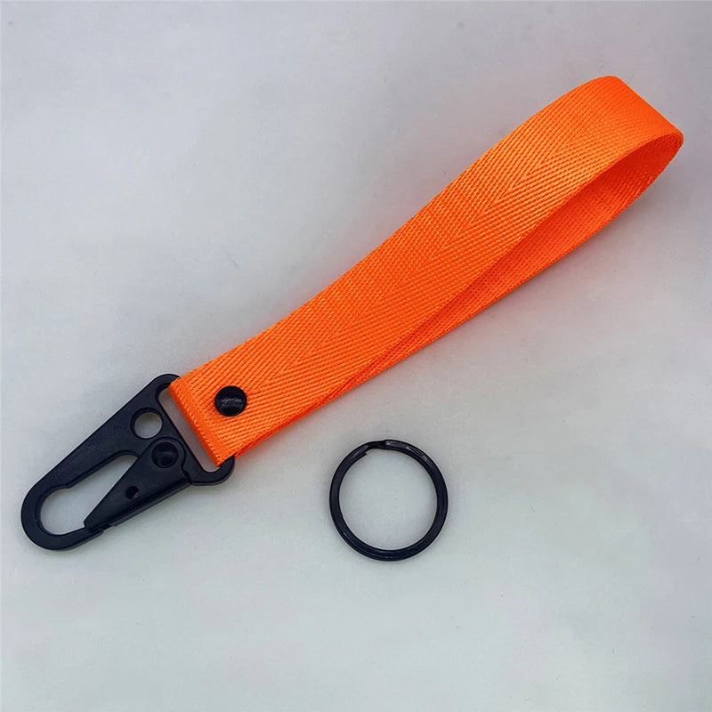 Hot Universal Car Keychain Lanyard Hanging Strap with Metal Key Holder key Ring Lanyard for JDM Car Motorcycle Keychain Key Ring