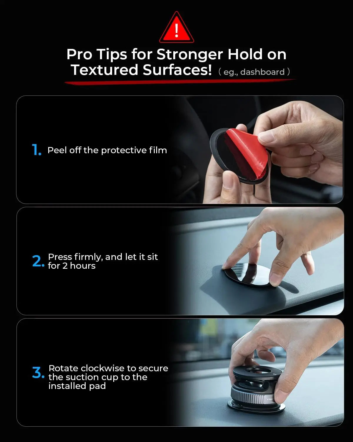 K007/K009 Strong Magnetic Car Phone Holder Foldable Design 360° Adjustable Vacuum Mount for Car/Desk/Bathroom/Universal Use