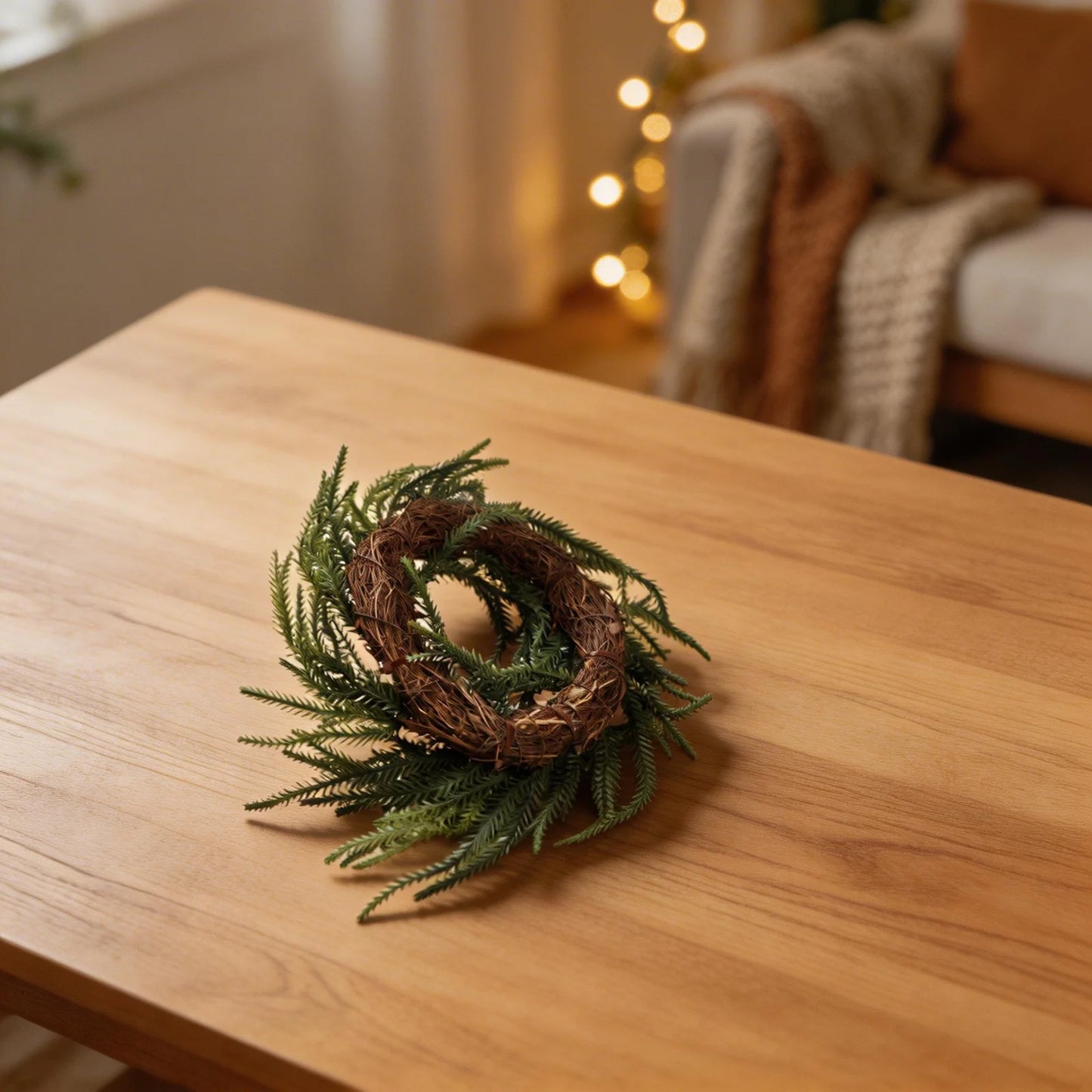 Festive Home Decor Wreath Door Christmas Wreath Space-Efficient Storage Soft Rubber Material Indoor Outdoor Use Reusable Design
