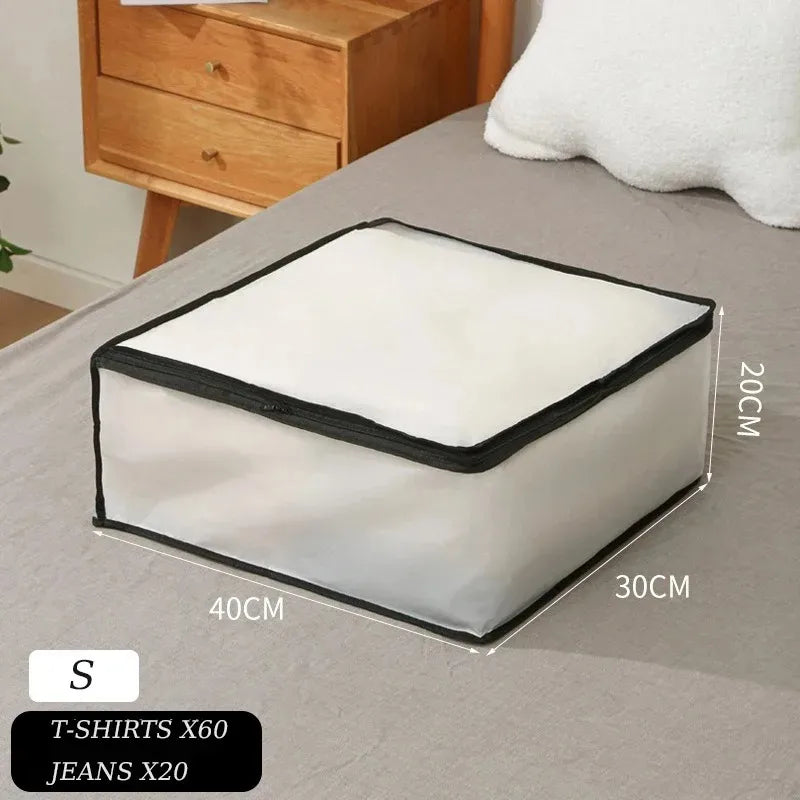 1-2Pcs Underbed Storage Bag Foldable Large Capacity Waterproof Dustproof Clothes Quilt Blanket Wardrobe Closet Organizer