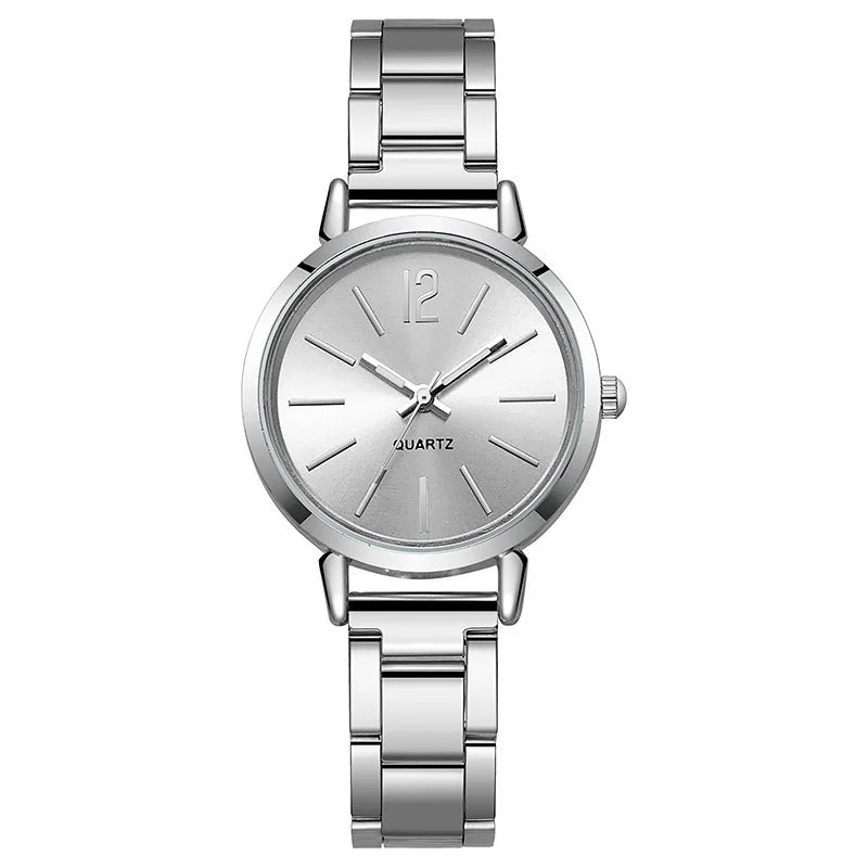 Fashion Small Dial Gold Watch Woman Luxury Alloy Strap Ladies Quartz Wristwatches Gift Clock Gift reloj mujer（Without Box）