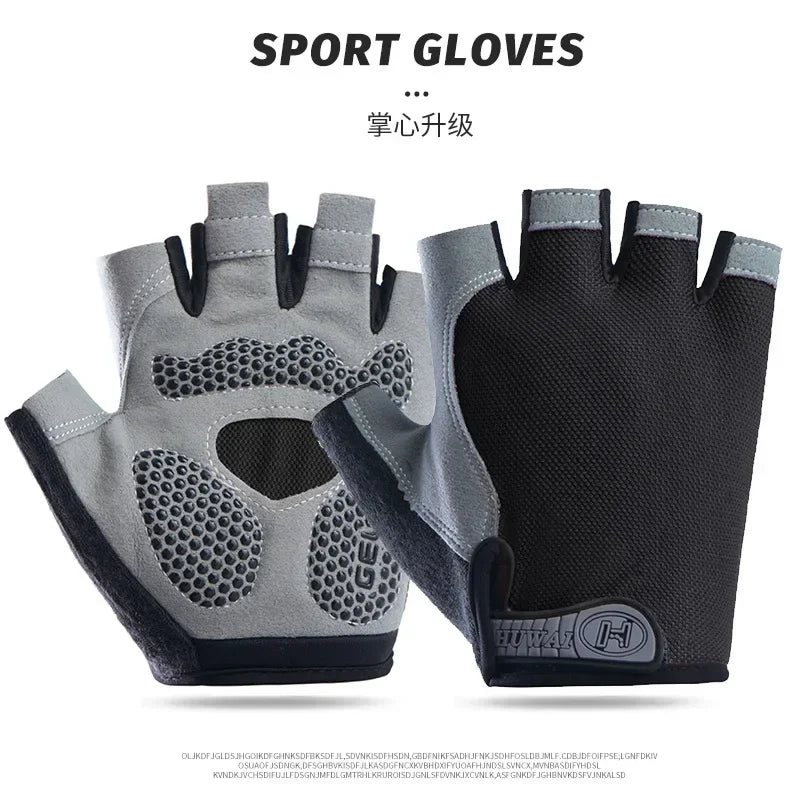 Boxing Gloves for Men Women Fingerless Cycling Motorcyclist Mtb Bicycle Gloves Gym Yoga Fitness Training Exercise Mitten Elastic