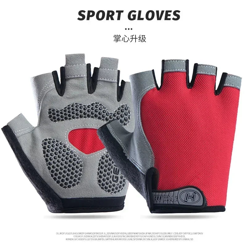 Boxing Gloves for Men Women Fingerless Cycling Motorcyclist Mtb Bicycle Gloves Gym Yoga Fitness Training Exercise Mitten Elastic