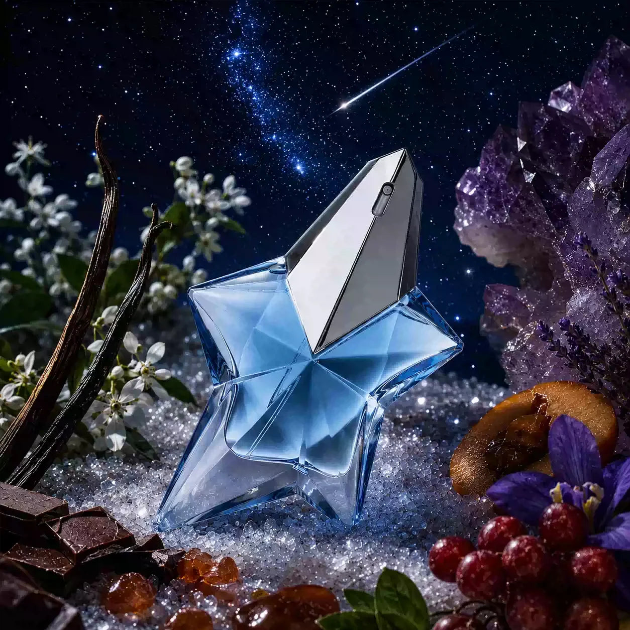 50ml Blue Star Bottle Perfume Fresh Sweet Scent Eau De Parfum Spray For Women Party And Dating