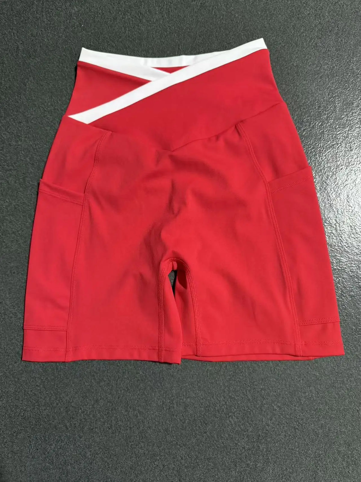 Wholesale Running Gym Shorts for Woman Sportswear Pilates Yoga Clothes Fitness and Training Apparel Activewear Red Purple 12197