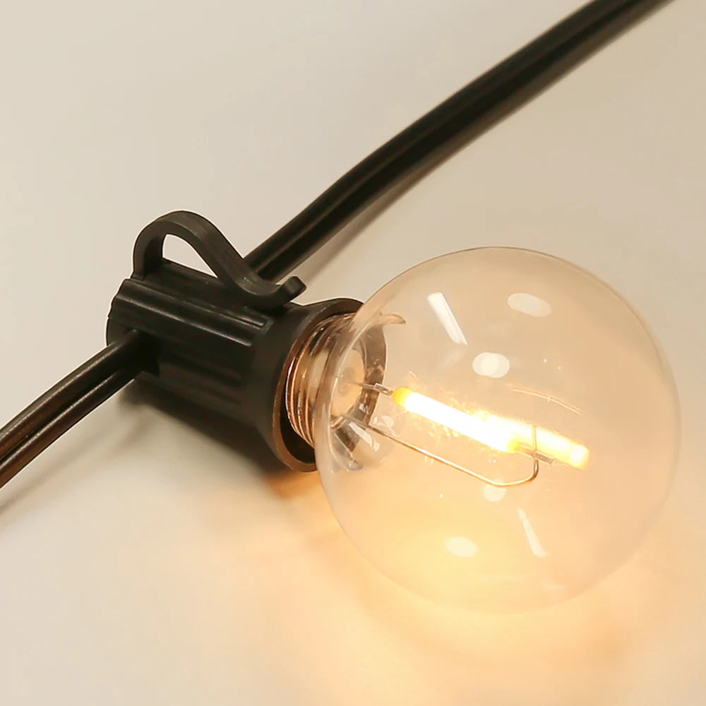 Outdoor LED Waterproof G40 String Light EU Plug Shatterproof Light Bulb Garden Fairy String Lights for Patio Festoon Party Decor