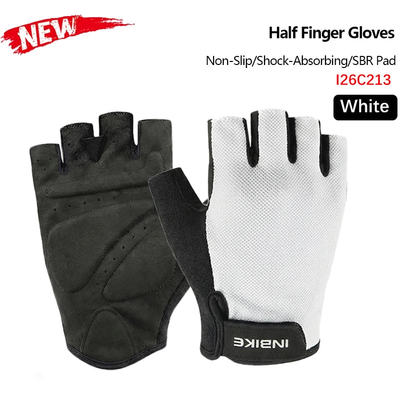INBIKE 2025 Summer Cycling Gloves for Men Shock-Absorbing Padded Breathable Bicycle Gloves MTB Road Mountain Bike Riding Gloves