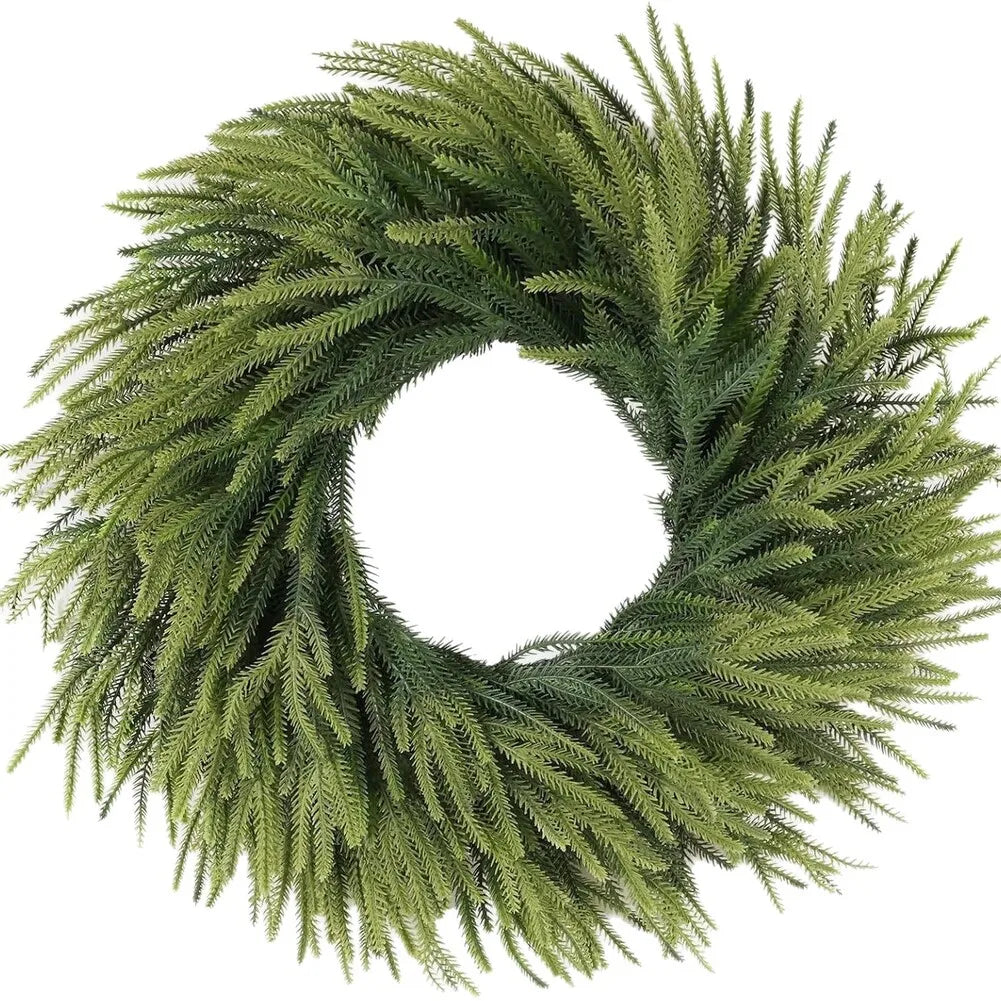 Festive Home Decor Wreath Door Christmas Wreath Space-Efficient Storage Soft Rubber Material Indoor Outdoor Use Reusable Design