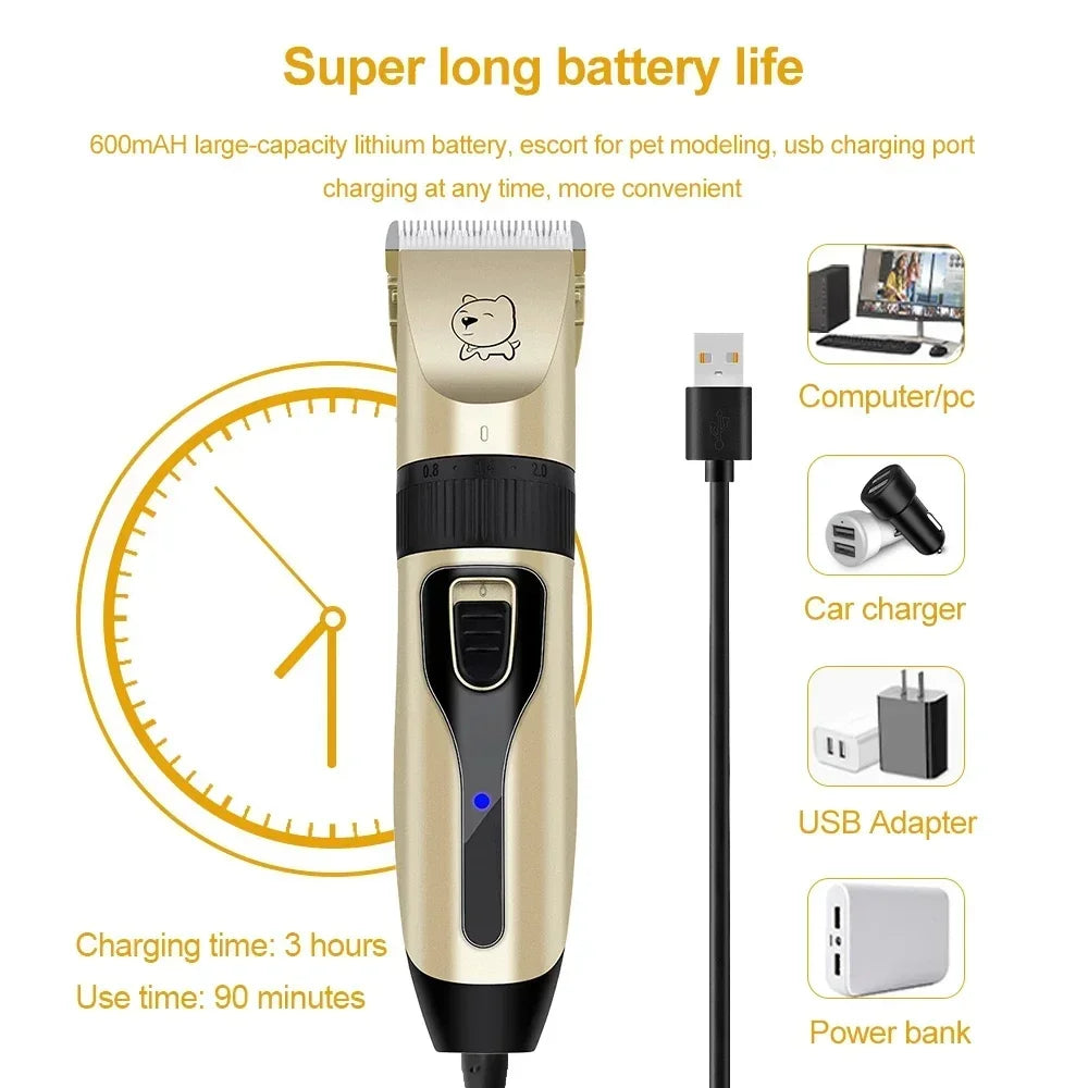 2026 New Dog Professional Hair Clipper Electrical Grooming Trimmer for Pets USB Rechargeable Cat Shaver Animals Haircut Machine