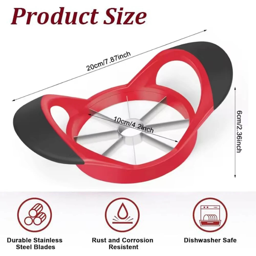 Stainless Steel Apple Slicer & Corer, Super Sharp Apple Cutter Peeler, Multifunctional Kitchen Tool for Fruit Cutting