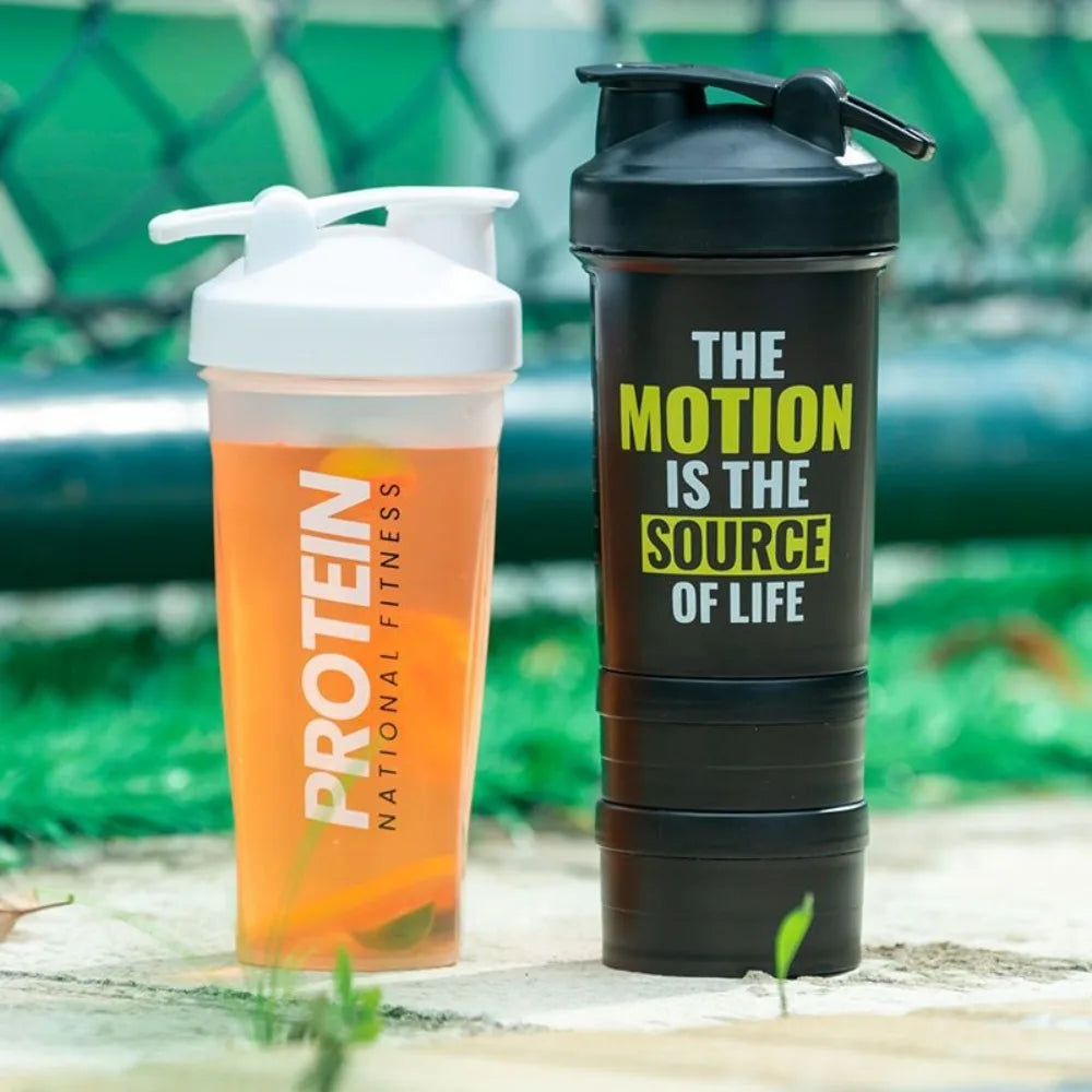 Protein Powder Shaker Cup400/600/650ml with Metal Stirrer Fitness Sports Mixing Bottle Portable Leak Proof Plastic Cup Drinkware