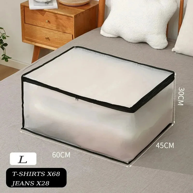 1-2Pcs Underbed Storage Bag Foldable Large Capacity Waterproof Dustproof Clothes Quilt Blanket Wardrobe Closet Organizer