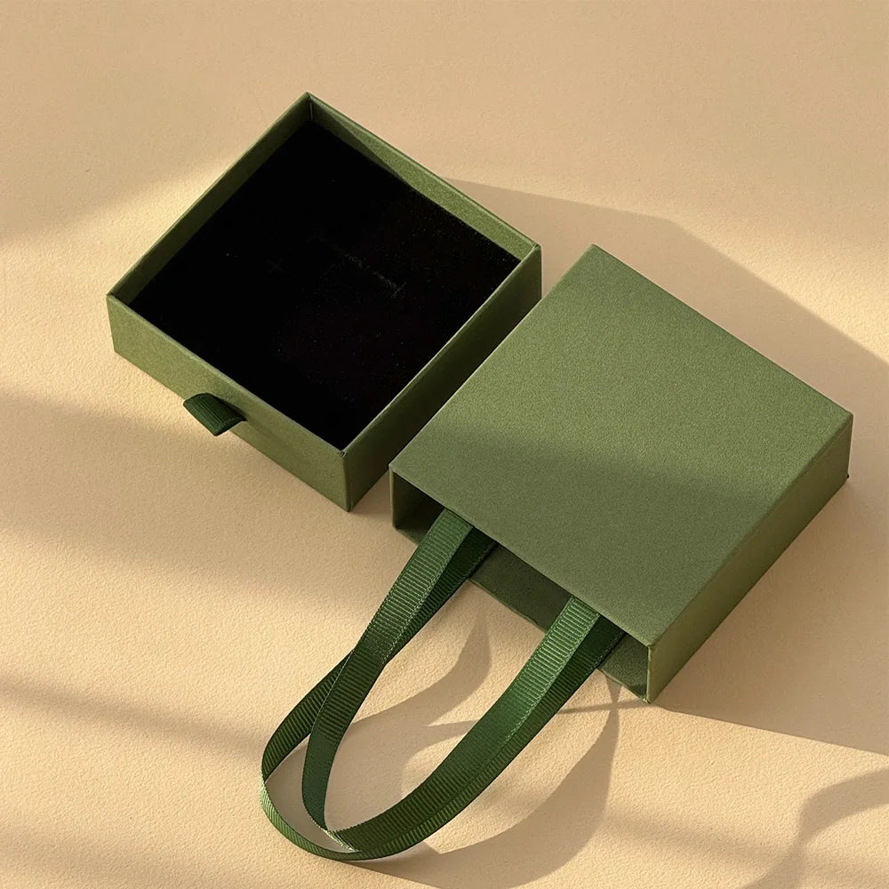 Personailzed Handheld Drawer Jewelry Box Earrings Ring Pendant Bracelet Necklace Storage Display Case Portable Jewelry Packaging