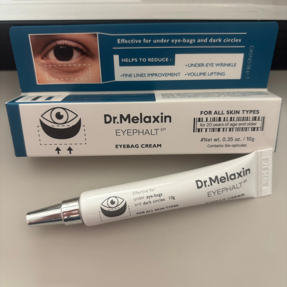 Dr Melaxin Eye Cream 10ml Firming Repair Improves Elasticity Reduces Puffiness Fine Lines Sunken Areas Tear Trough