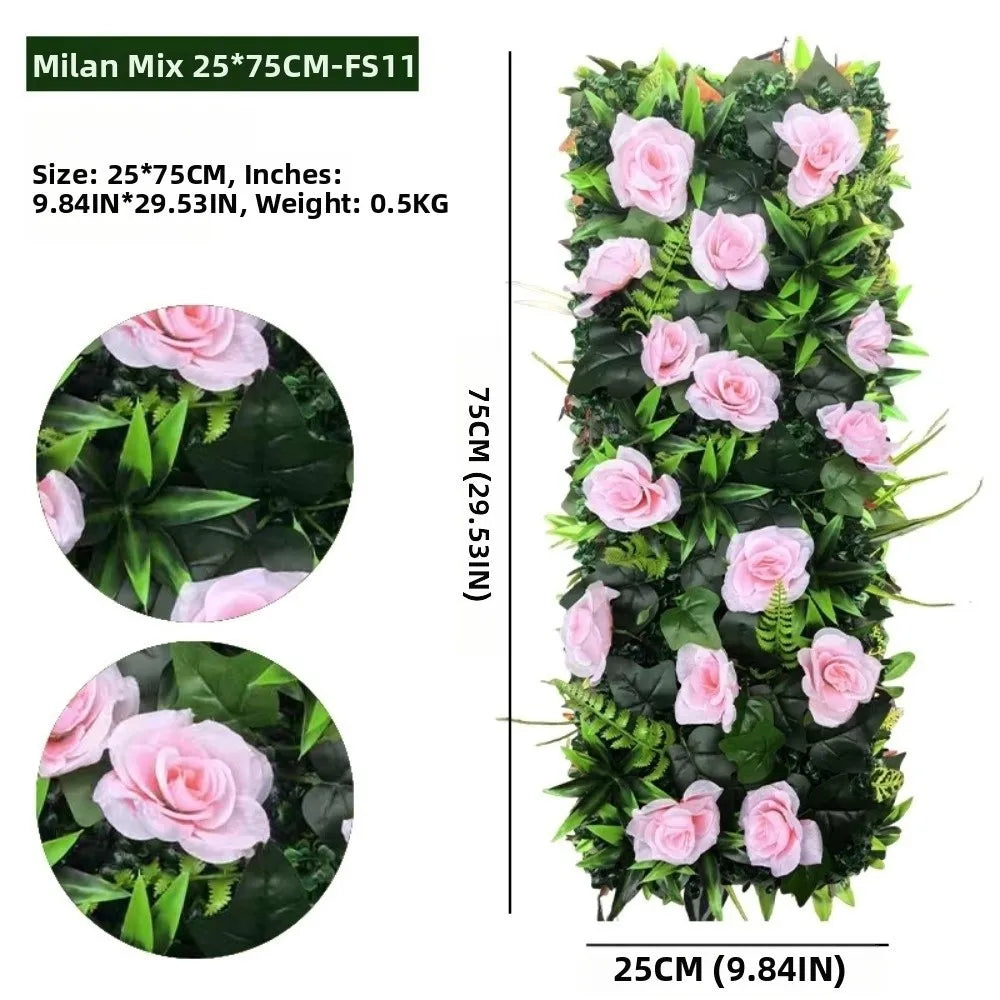 Realistic Artificial Plant Grass Wall Ivy Rattan Leaves Faux Jungle Grass Panel Vibrant Greenery Branches