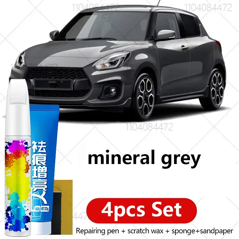 Car Paint Repair Pen For 2004-2025 Maruti Suzuki Swift Paint Scratch Repair Accessories 4PCS Black ZTT White ZVR yellow Gray